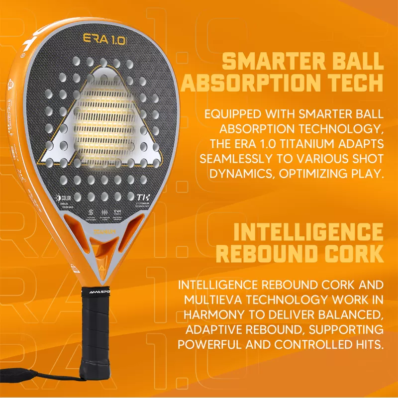 Details of ERA 1.0 Titanium Gold Padel Racket