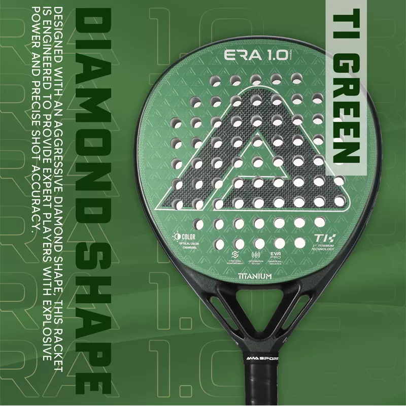Details of ERA 1.0 Titanium Green Padel Racket