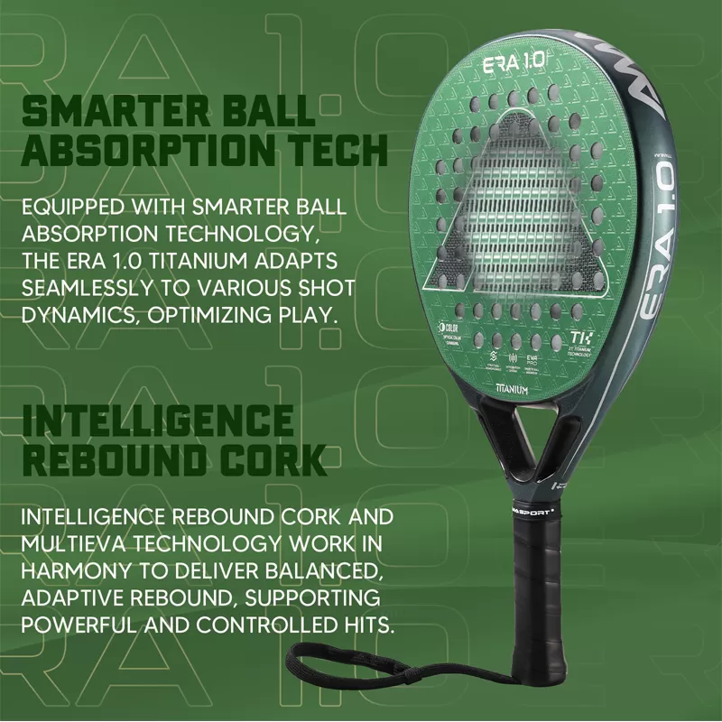 Details of ERA 1.0 Titanium Green Padel Racket