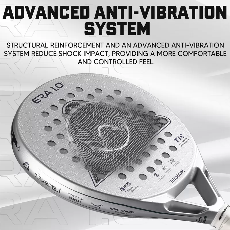 Details of ERA 1.0 Titanium Silver Padel Racket