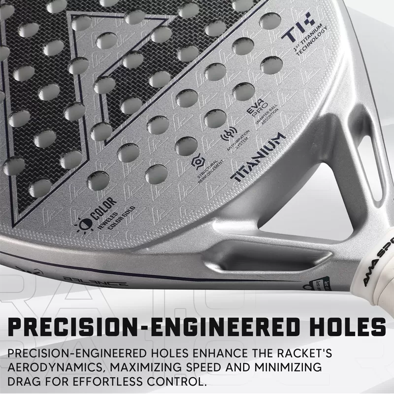 Details of ERA 1.0 Titanium Silver Padel Racket