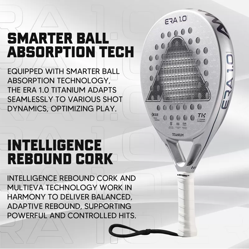 Details of ERA 1.0 Titanium Silver Padel Racket