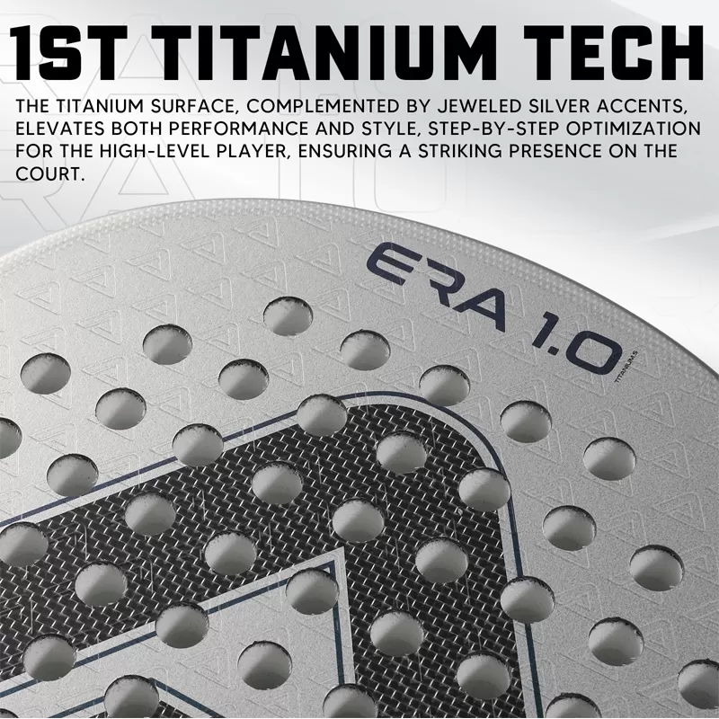 Details of ERA 1.0 Titanium Silver Padel Racket
