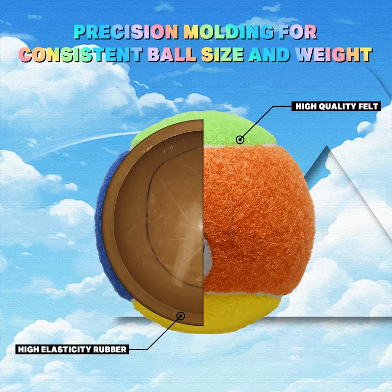 mix color tennis ball