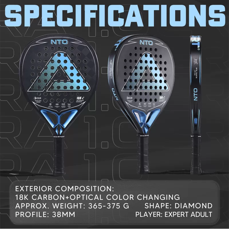 Details of NTO Blue Padel Racket