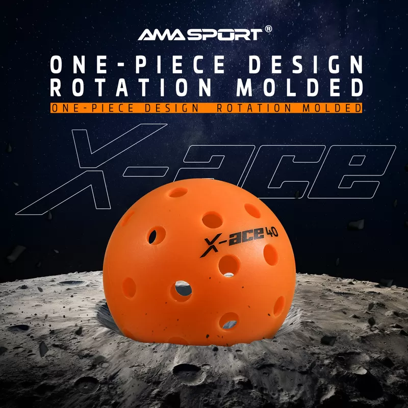 orange rotational pickleball ball x ace 40 supplier