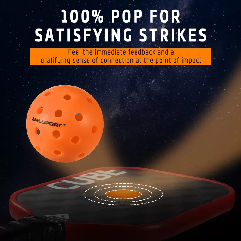 orange rotational pickleball ball x ace 40 uses