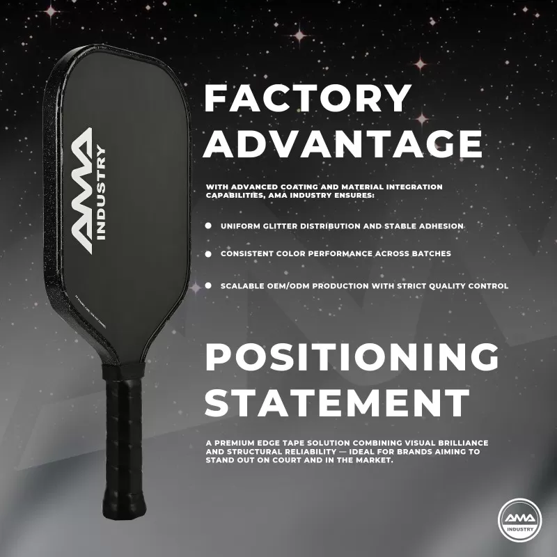 t008 pearlescent glitter edge protection tape pickleball paddle protector