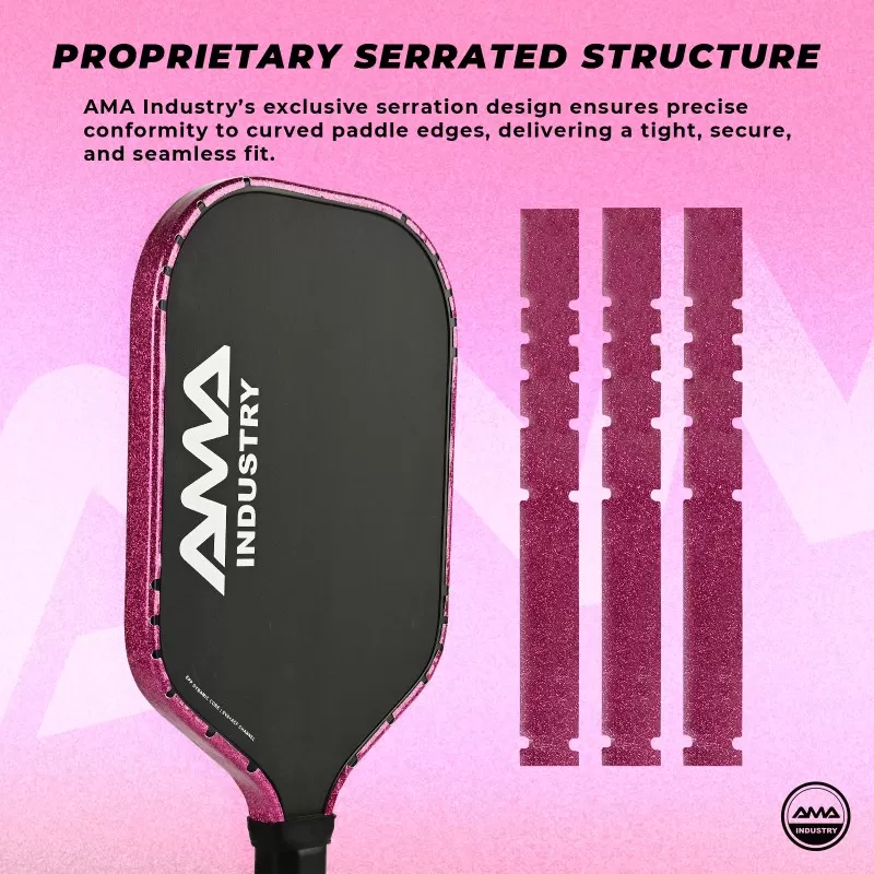 t008 pearlescent glitter edge protection tape pickleball paddle protector