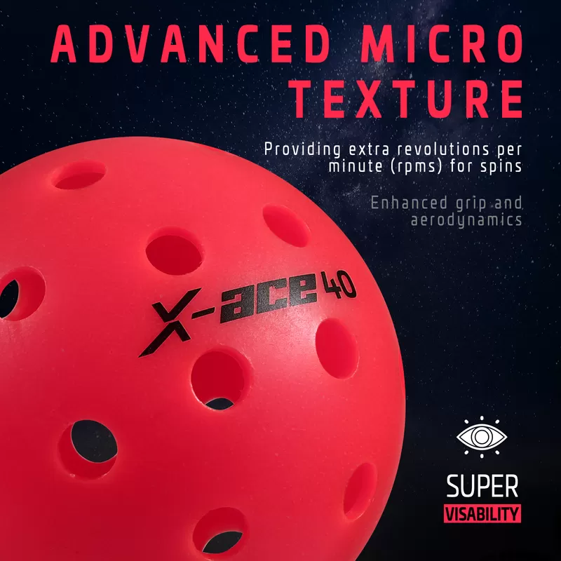 pink rotational pickleball ball x ace 40 china