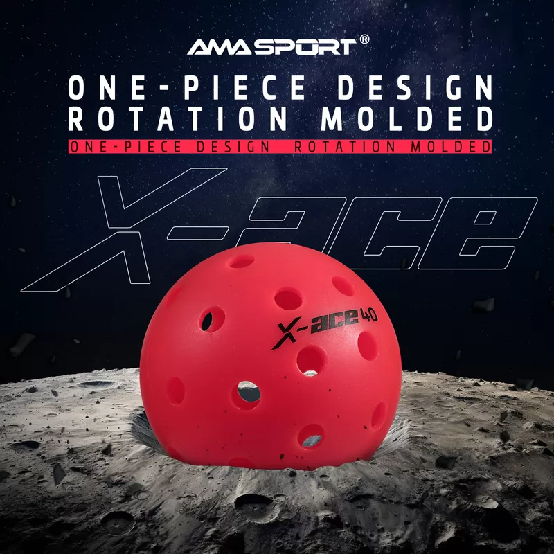 pink rotational pickleball ball x ace 40 types