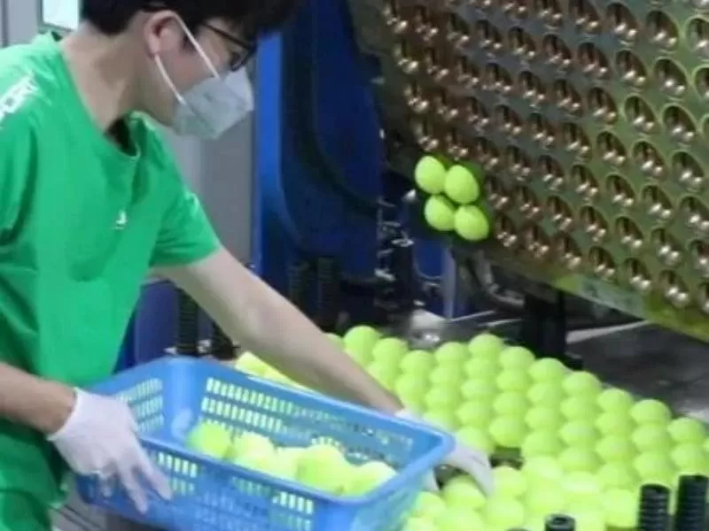 Tennis production - vulcanization